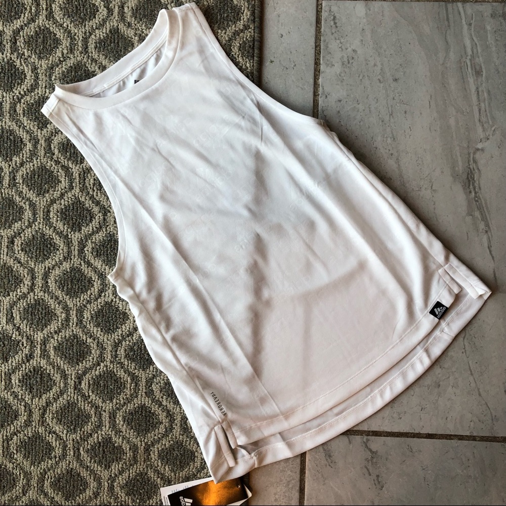Adidas Women’s Own the Run Tank Top White in 2XS